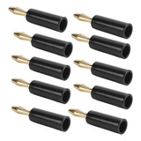 Banana Plugs, 10 Conectores Jack De 4 Mm, Sin Soldadura, Sei