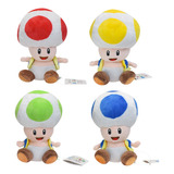 4pcs Super Mario Mushroom Toad Muñeco Peluche Niños Juguete