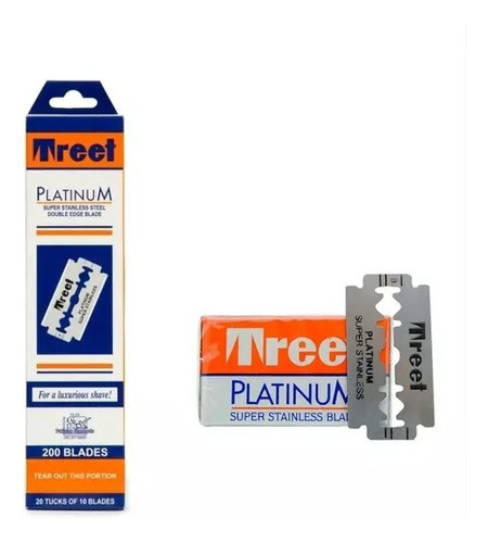 Filos Treet Platinum Para Navaja Barberia X 10 - X20 Cajas