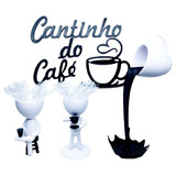 Kit Completo Cantinho Do Café - Branco/preto