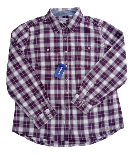 Camisa Western Cuadros Casual Dama Carhartt Talla L/g