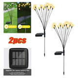 Kit De 20 Pinchos Con Reflector Led Solar Para Jardín, Exter