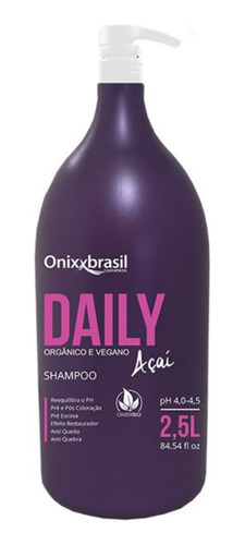 Shampoo Daily Onixx Brasil Lavatório Orgânico 2,5l