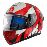 Casco Integral Targo Pro Biger Rojo Perla Brillo En Aolmoto