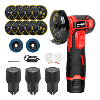 Esmeril Angular Mini Esmeriladora Inalámbrica Esmeril Pulido Lijadora Amoladora + 2 Baterías Rojo Wanse | MercadoLibre
