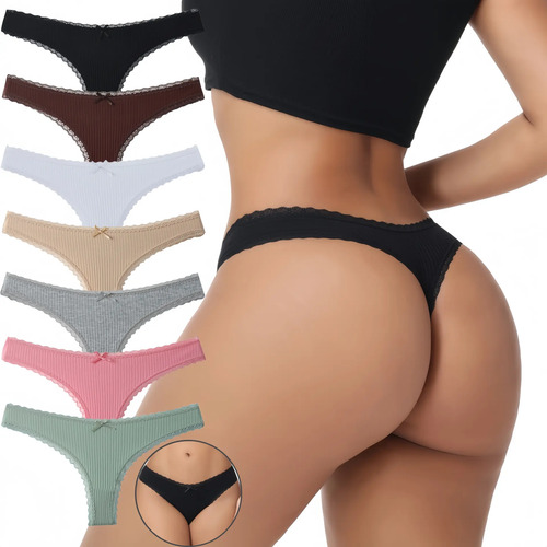 Bragas De Mujer De Moda 7 Piezas Tanga Babydoll Encaje Sexy | MercadoLibre