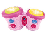 Tambor Multifuncional Didáctico Música Luces Bebe Rosa R 115