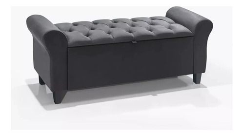 Bau Recamier Estofado Para Cama Casal De 158cm Cinza