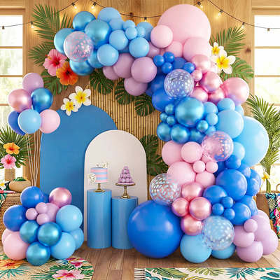 Guirnalda De Globos Azul Para Decoración De Género Revelado