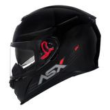 Capacete Moto Oculo Asx Eagle Sv Axes Bom Preto Fosco/brilho