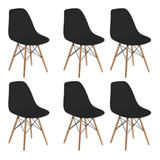 Silla Auxiliar Para Sala O Comedor Set X 6 Eames Negro