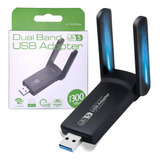 Adaptador Usb Wireless Dual Band Ac1300 5ghz 1300mbps Antena