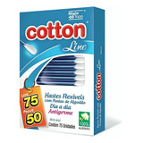 Haste Flexível Cotonete Antigerme Cotton Line C/ 75 Unidades