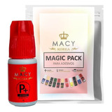 Combo 1 Cola Premium Black Alongamento De Cílios Fio Macy P