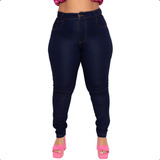 Calça Jeans Plus Size Skinny Levanta Bumbum Destroyed