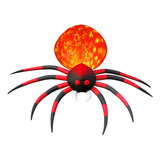 Inflable Halloween Decoración Araña Gigante 2.43m Luz Led