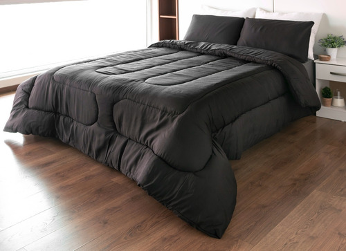 Acolchados Queen Size Lisos Reversibles Abrigados Cubrecamas