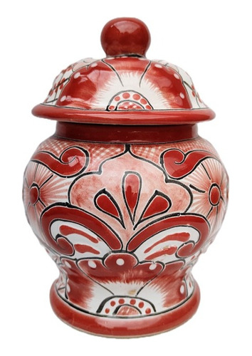 Tibor Mini De 18cm De Talavera Rojo