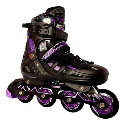 Patines Fitness Ajustables En Linea Portapatín+envío Color Púrpura Talla De Los Patines M 21-23.5 Tamaño De Las Ruedas 7 Cm | Meses sin interés