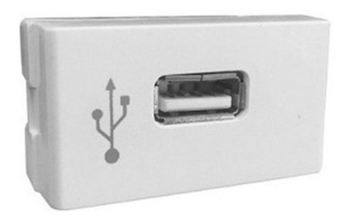 Modulo Usb Toma Cargador Celular Pared Blanco Negro Jeluz