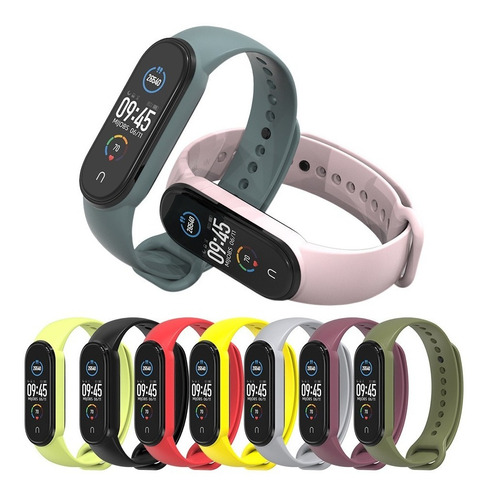 Kit 5 Pulseira Miband 6 Original Premium Diversas Cores M5