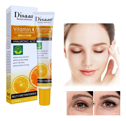 Crema Contorno De Ojos Disaar Vitamina C + Acido Hialuronico