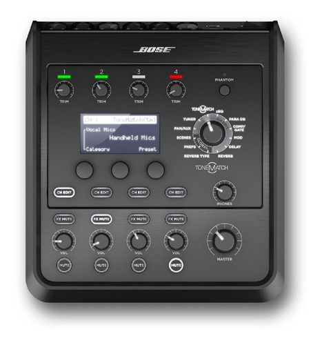 Mixer T4s Tone Match Bose 4 Canales Usb Display Efectos Eq