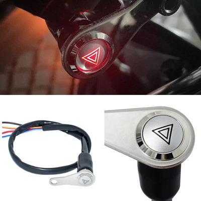 Interruptor De Led Rojo Para Moto En Manillar, Botón Pulsado