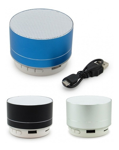 Parlante Bluetooth Cilindro Mini En Aluminio- Plástico Audio