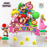 Cake Topper Kit Imprimible Adorno Torta Mario Bros Niña