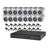 Kit Camaras Seguridad Hikvision 16ch + 16 Domos + Fullhd