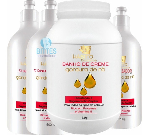 Kit Hidratação Hábito Cosméticos Gordura De Rã + Creme 2,3kg