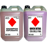 Kit Shampoo Neutro + Cera Teflon Liquido Quick Detail