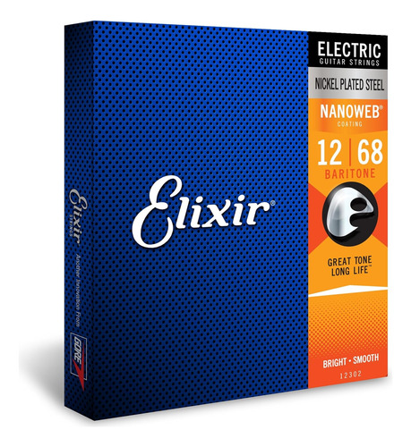 Cuerdas De Guitarra Electrica Elixir  Nanoweb 12-68 