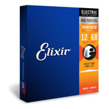 Cuerdas De Guitarra Electrica Elixir  Nanoweb 12-68 