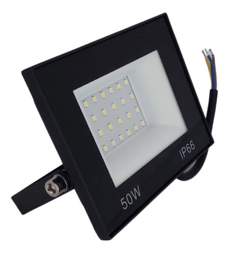 Refletor Led 50w Holofote Bivolt Prova Dágua Frio Ip66 Cor Da Carcaça Preto Cor Da Luz Branco-frio 110v/220v