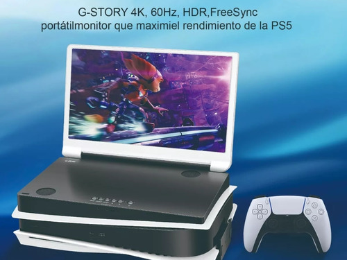 Monitor Portátil G-story 15.6 Ips 4k Para Playstation 5