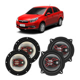 Auto Falante Fiat Grand Siena 2012 A 2018 Bravox 200w Rms