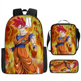 Conjunto De Tres Piezas De Mochila Dragon Ball