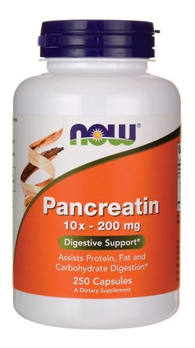 Pancreatin 10x 200 Mg - 250 Capsulas - Now Foods