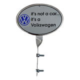 Placa Asta Bandera Volkswagen Vocho Invest It´s A Vw Blanco