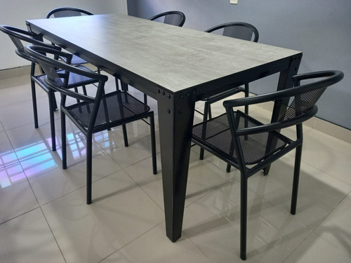 Juego De Comedor Mesa 1,80 X 0,80 + 6 Sillas Impecable !!