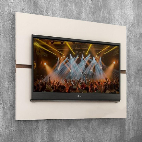 Painel Buzios 1,2 M Para Tv 48  Chocolate/off White