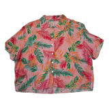 Camisa Hawaiana Pupera Mujer Manga Corta