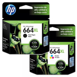 Combo Cartucho Hp 664xl Negro + Color 1115 2135 3635 3835