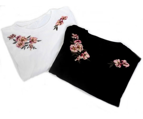 Sale !! Fin De Temporada 50% Off Remera Mujer Bordada Flores Manga Larga  Remeron Importada, Compra y Venta