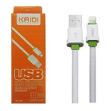 Kaidi Kd-331a Cabo Carregador Usb Lightning Super Turbo 2 M iPhone - Cor Branco Apple Ubs Lightining