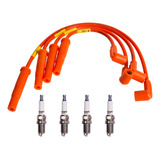 Cables De Bujia Ferrazzi 9mm Fiat Uno Fire 1.3 + 4 Bujias 