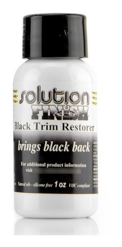 Solution Finish 1oz Restaurador De Plasticos Negros Original