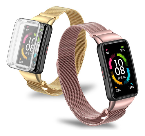 2 Correa Compatible Con Huawei Band 6 Honor Band 6 7 + Funda